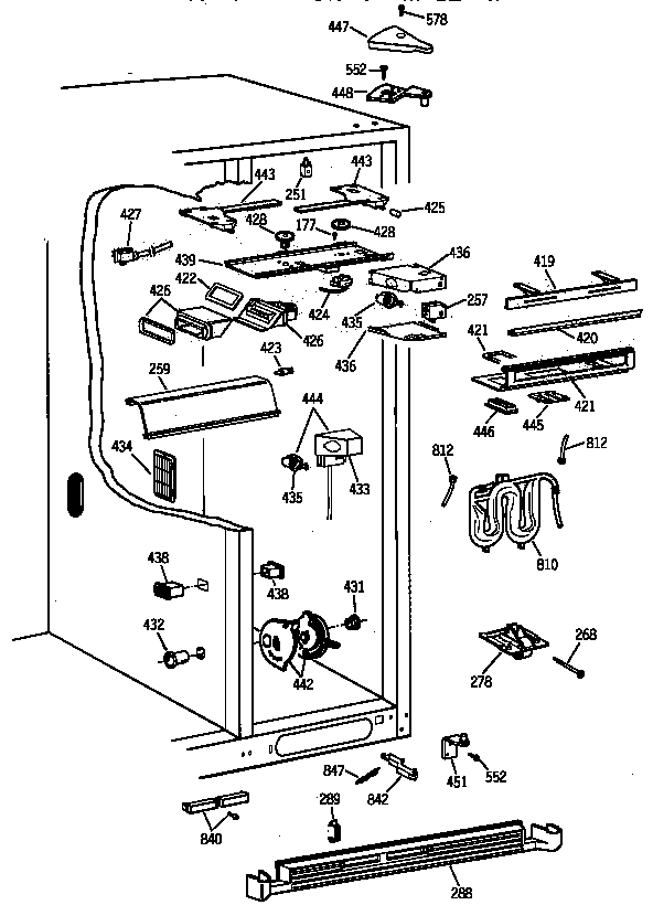 GE MSK28DHZAWW fresh food section diagram