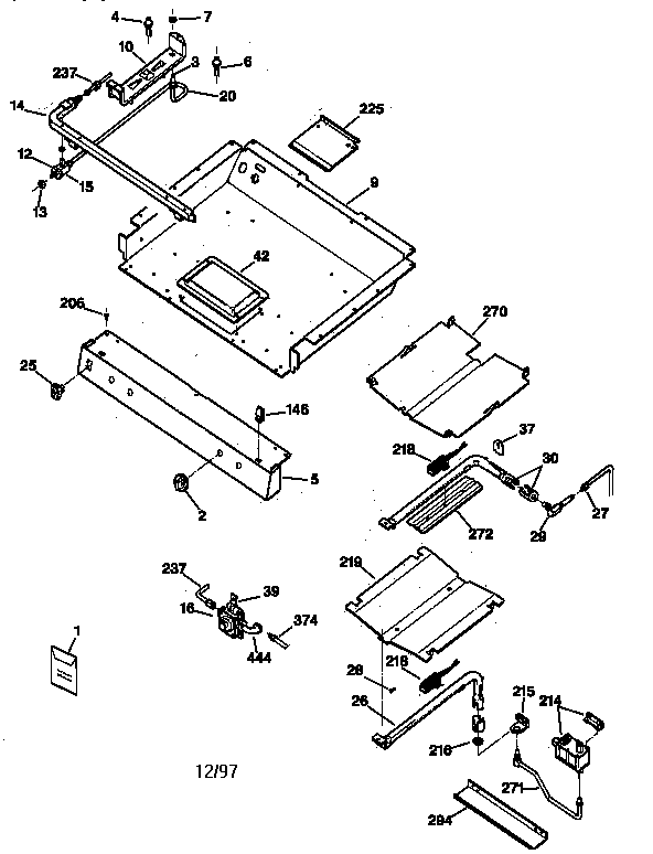 Kenmore 36272676790 gas burner parts diagram