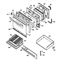 Kenmore 36272676790 door & drawer parts diagram