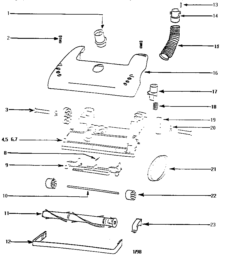 Eureka 4465DTZ base assembly diagram