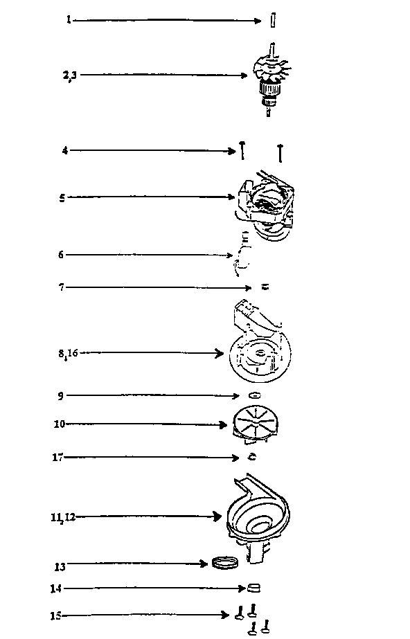 Eureka 7609BT field assembly diagram