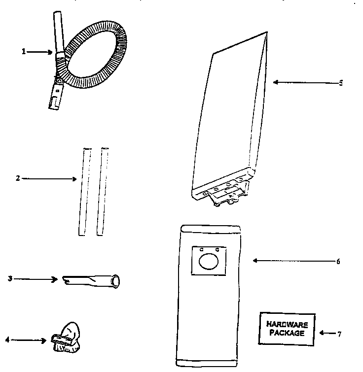 Eureka 7609BT bag housing diagram