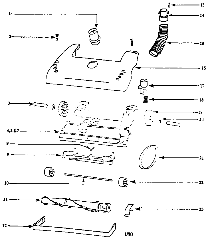Eureka 4325ATX agitator diagram