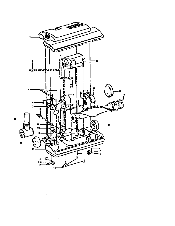 Hoover S5697 (40011) cvs tools standard kit diagram