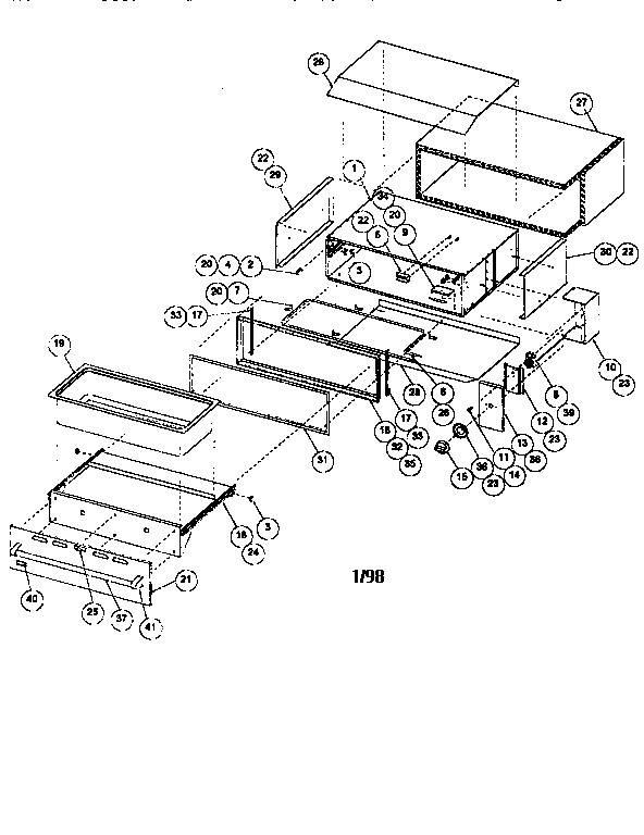 Viking Range VEWD101 warming drawer diagram