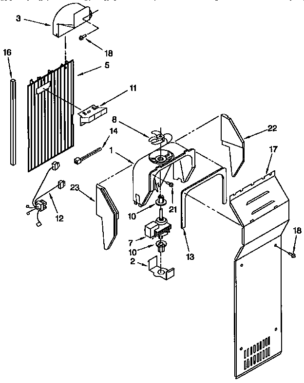 Whirlpool GD27DQXFN00 air flow diagram