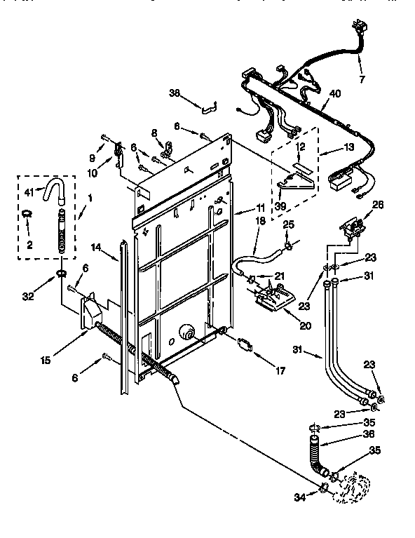 Kenmore 11028803890 rear panel diagram