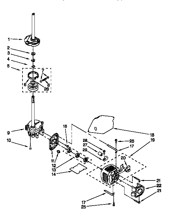 Kenmore 11028803890 brake-motor and pump diagram