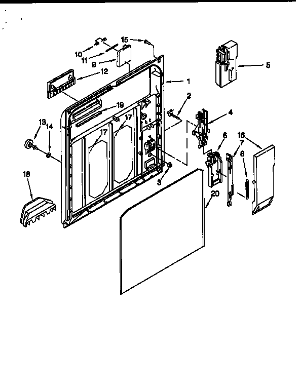 Kenmore 66516795791 inner door diagram