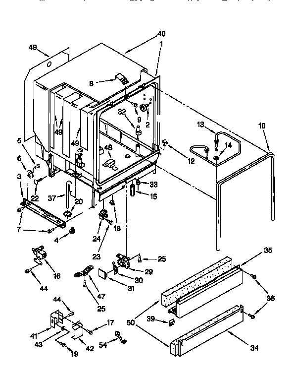 Kenmore 66516795791 tub assembly diagram