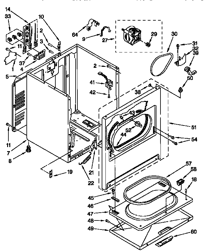Kenmore 11066801694 cabinet diagram