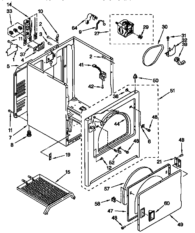 Kenmore 11066822694 cabinet diagram