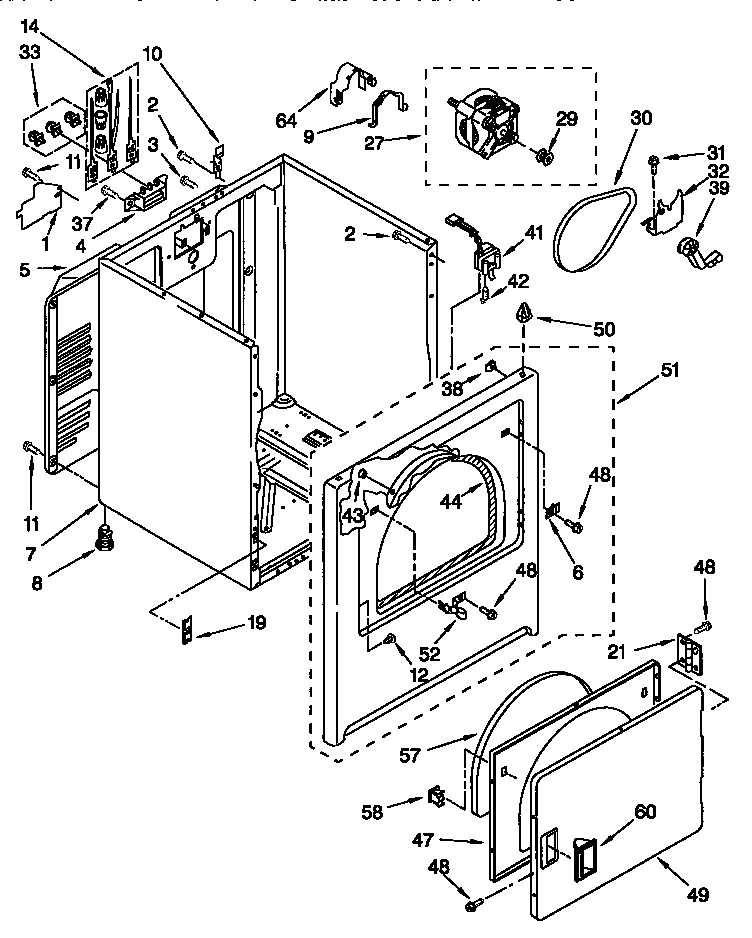 Kenmore 11066712694 cabinet diagram