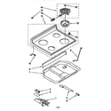 Whirlpool RF367PXDN0 cooktop diagram