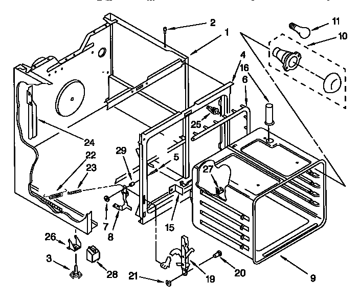 Whirlpool RF367PXDN0 oven diagram