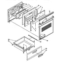 Whirlpool RF367PXDN0 door and drawer diagram
