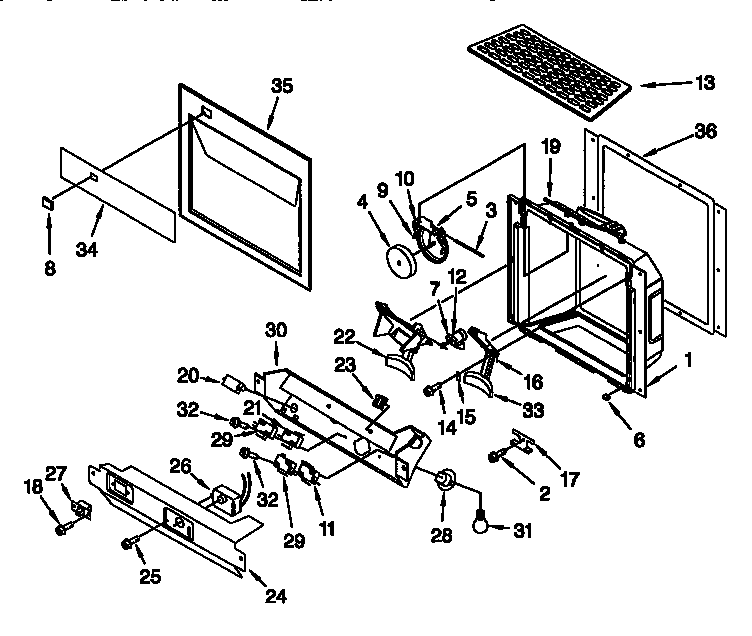 Whirlpool ED20DFXEB01 dispenser front diagram