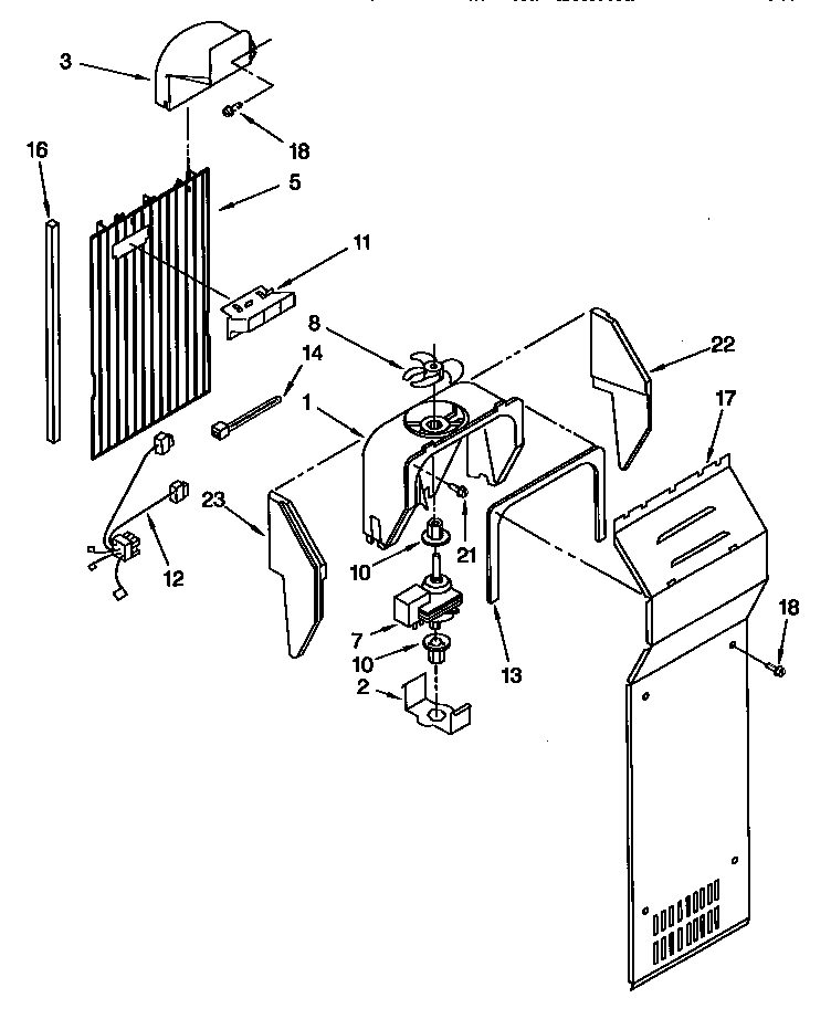 Whirlpool GD25DQXFN00 air flow diagram