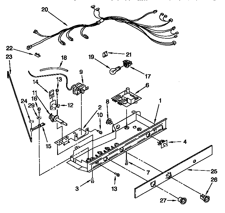 Whirlpool GD25DQXFN00 control diagram