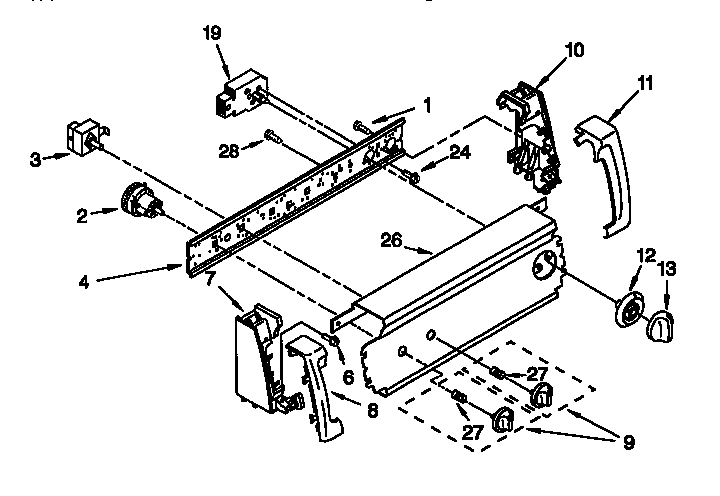 Kenmore 11018532790 control panel diagram