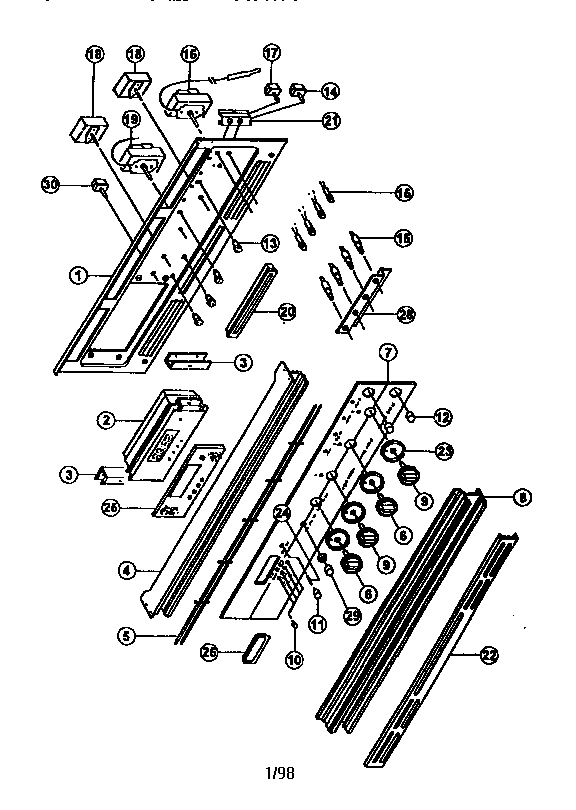Viking Range VEDO275 control panel diagram