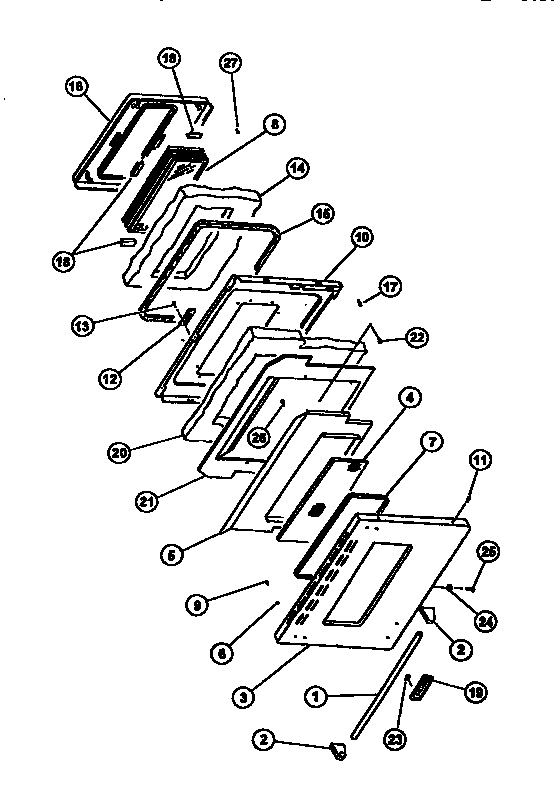 Viking Range VEDO275 oven doors diagram