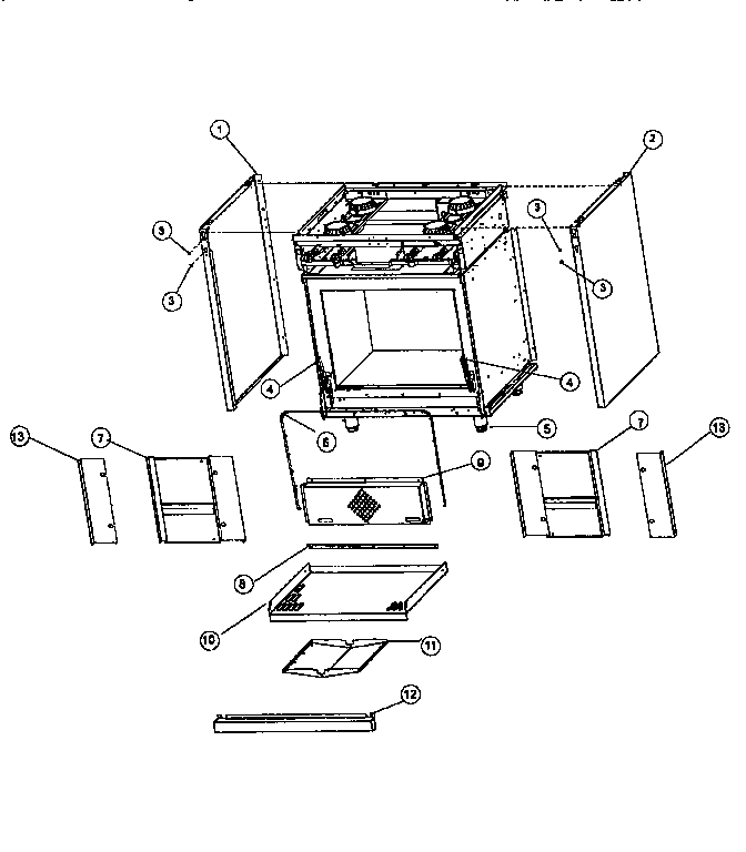 Viking Range VGSC30 panel/oven assembly diagram