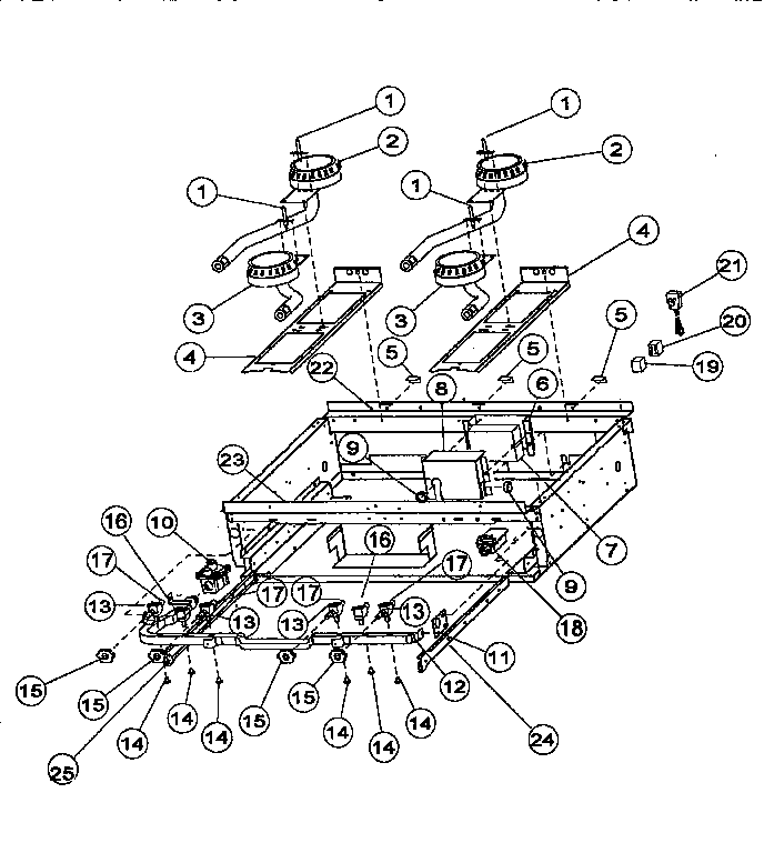 Viking Range VGSS36 burner box sub-assembly diagram