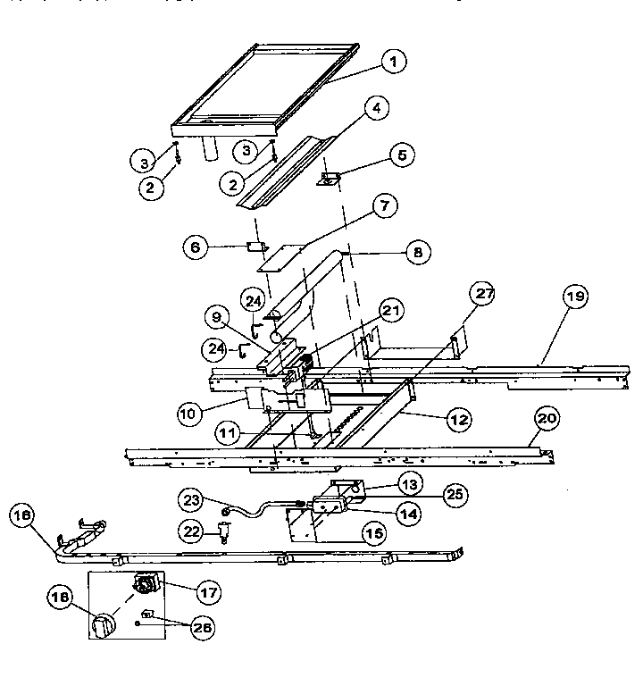 Viking Range VGSS36 griddle assembly diagram
