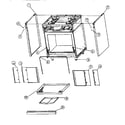 Viking Range VGSS48 panel/oven assembly diagram