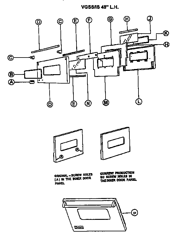 Viking Range VGSS36 oven doors diagram
