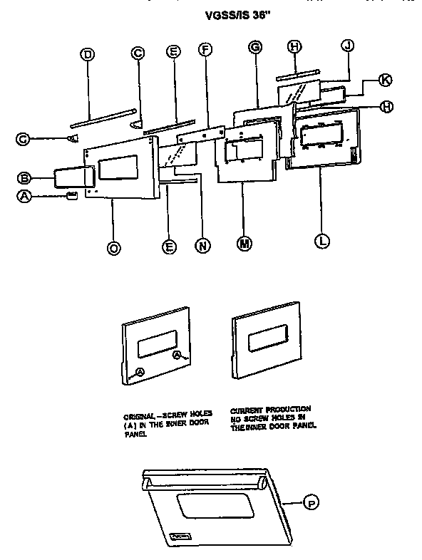 Viking Range VGSS36 oven doors diagram