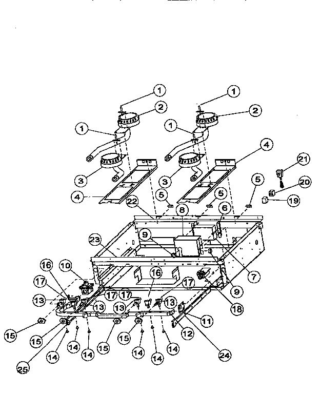 Viking Range VGRC48 burner box sub-assembly diagram