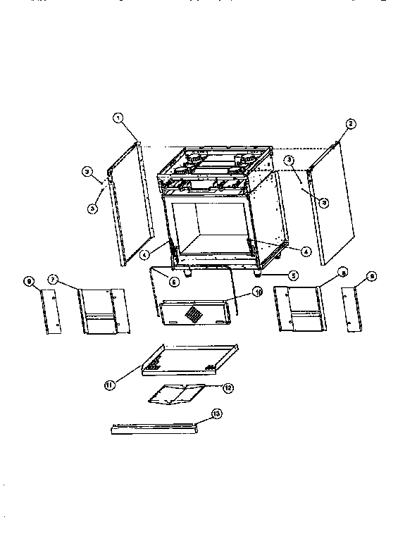 Viking Range VGRC48 panel/oven assembly diagram