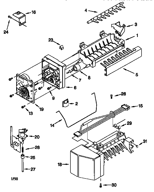 Whirlpool AMKIT97 (4344173) icemaker diagram