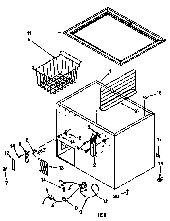 Whirlpool EH100FXEN06 cabinet diagram