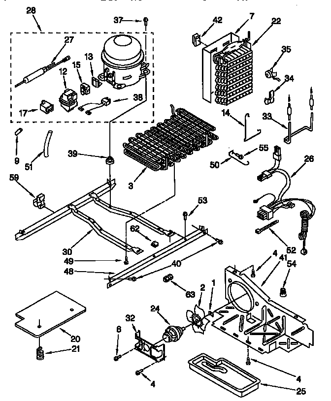 Whirlpool ED22TQXFN00 unit diagram