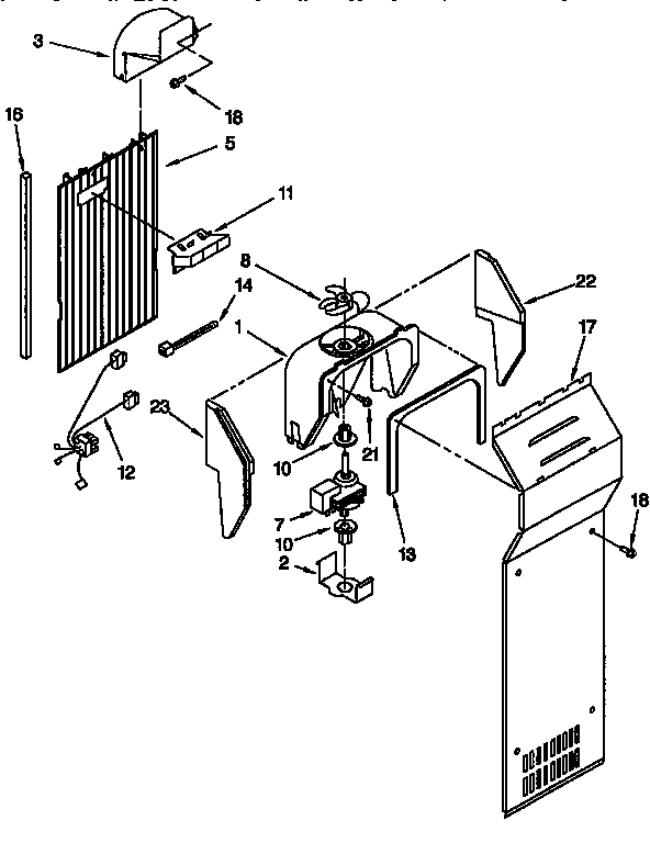 Whirlpool ED25TQXFN00 air flow diagram
