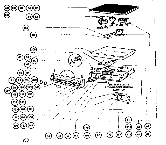 Thermador RED30VQ electric burner box diagram