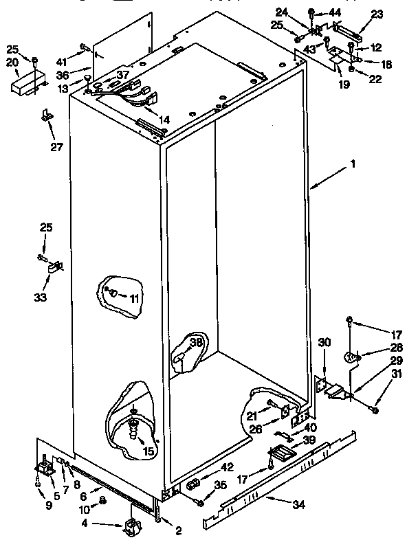 Thermador TSS36QBB00 cabinet diagram