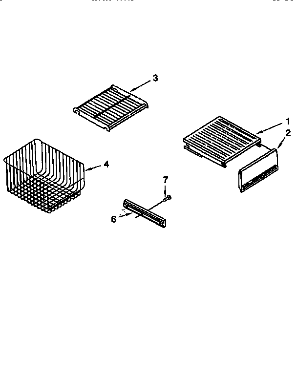 Thermador TSS36QBB00 freezer shelf diagram