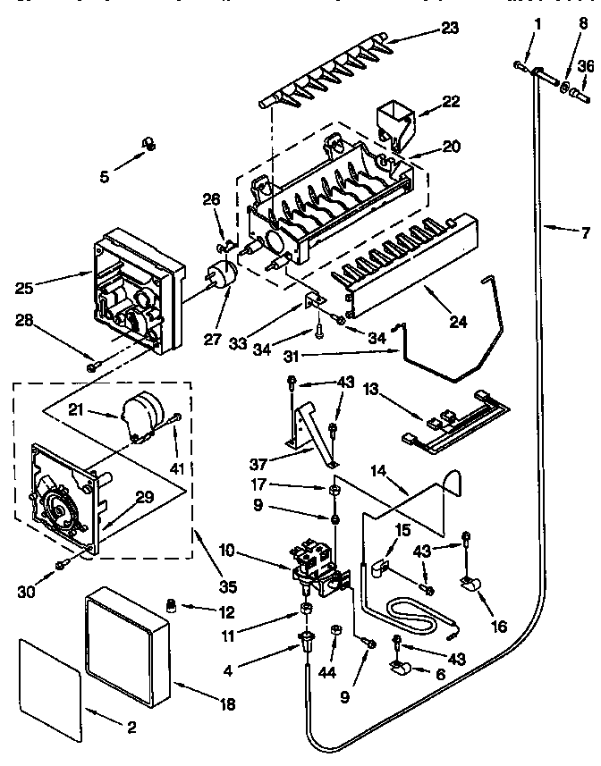 Thermador TSS36QBB00 icemaker diagram