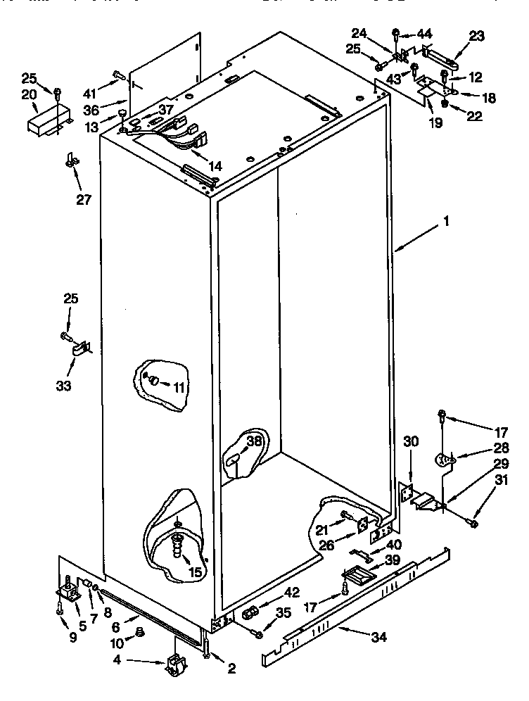 Thermador TSS42QBB00 cabinet diagram