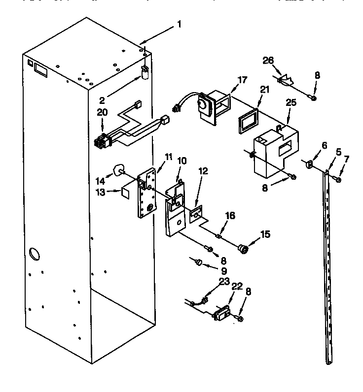 Thermador TSS42QBB00 refrigerator liner diagram