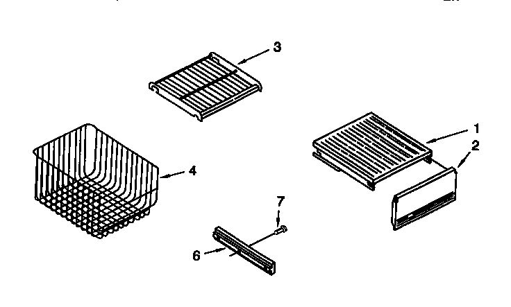 Thermador TSS42QBB00 freezer shelf diagram