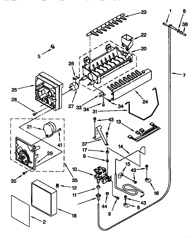 Thermador TSS42QBB00 icemaker diagram