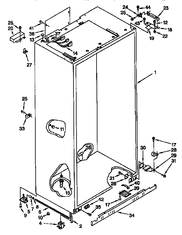 Thermador TSS48QBW00 cabinet diagram