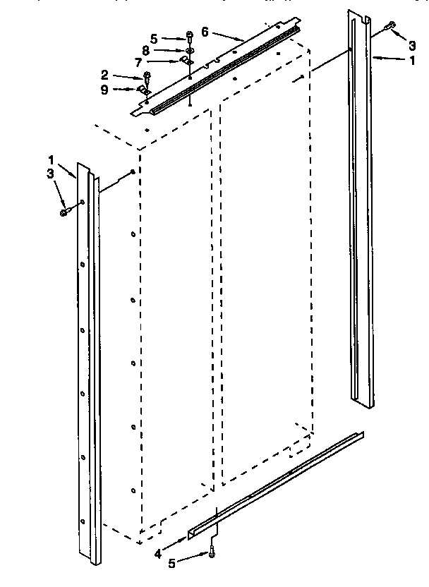 Thermador TSS48QBW00 cabinet trim diagram