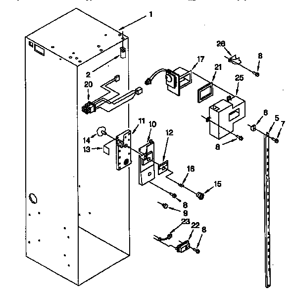 Thermador TSS48QBW00 refrigerator liner diagram