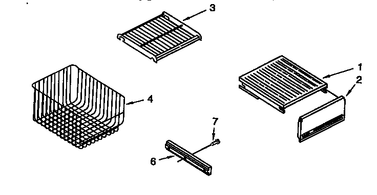 Thermador TSS48QBW00 freezer shelf diagram